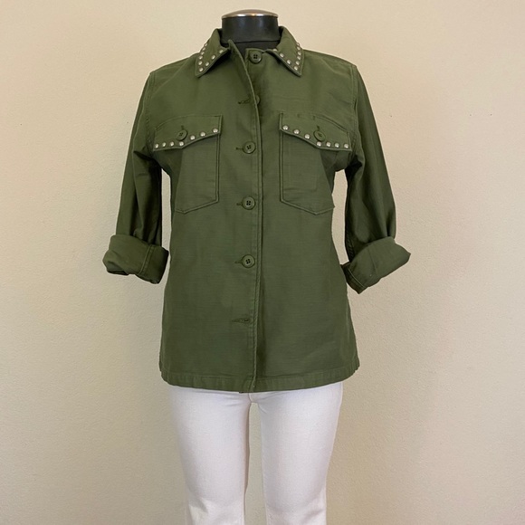 LEVI’S Studded Surplus Button-Down Shirt Jacket - Picture 6 of 12